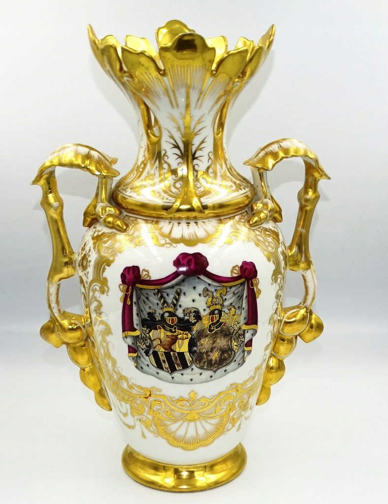 Duży wazon herbowy oficerski datowany 1861