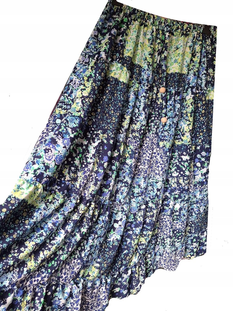 Spódnica maxi falbany szyfon kreszowany