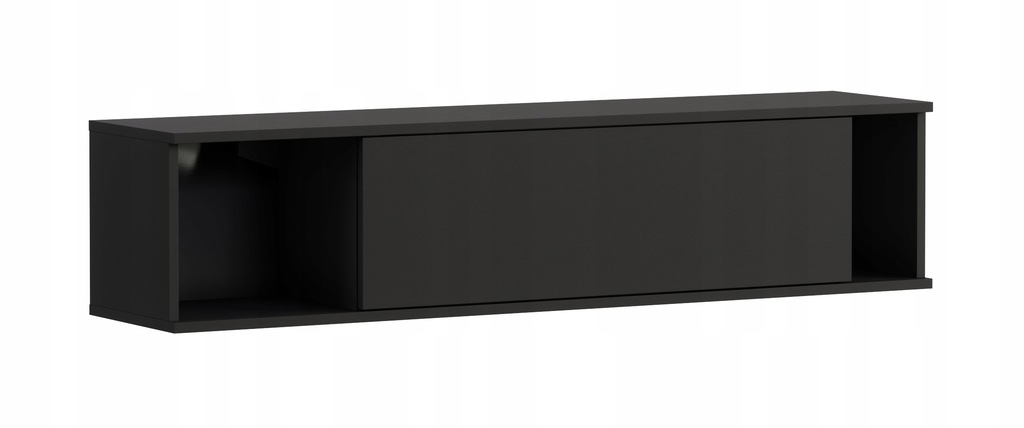 Pojemna Półka Szafka Wisząca 135 cm ORDAN Czarna