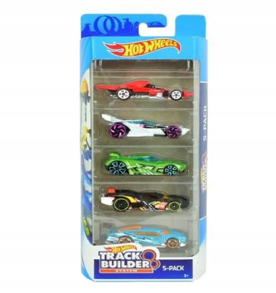 HOT WHEELS PIĘCIOPAK SAMOCHOD. TRACK BUILDER FYL22