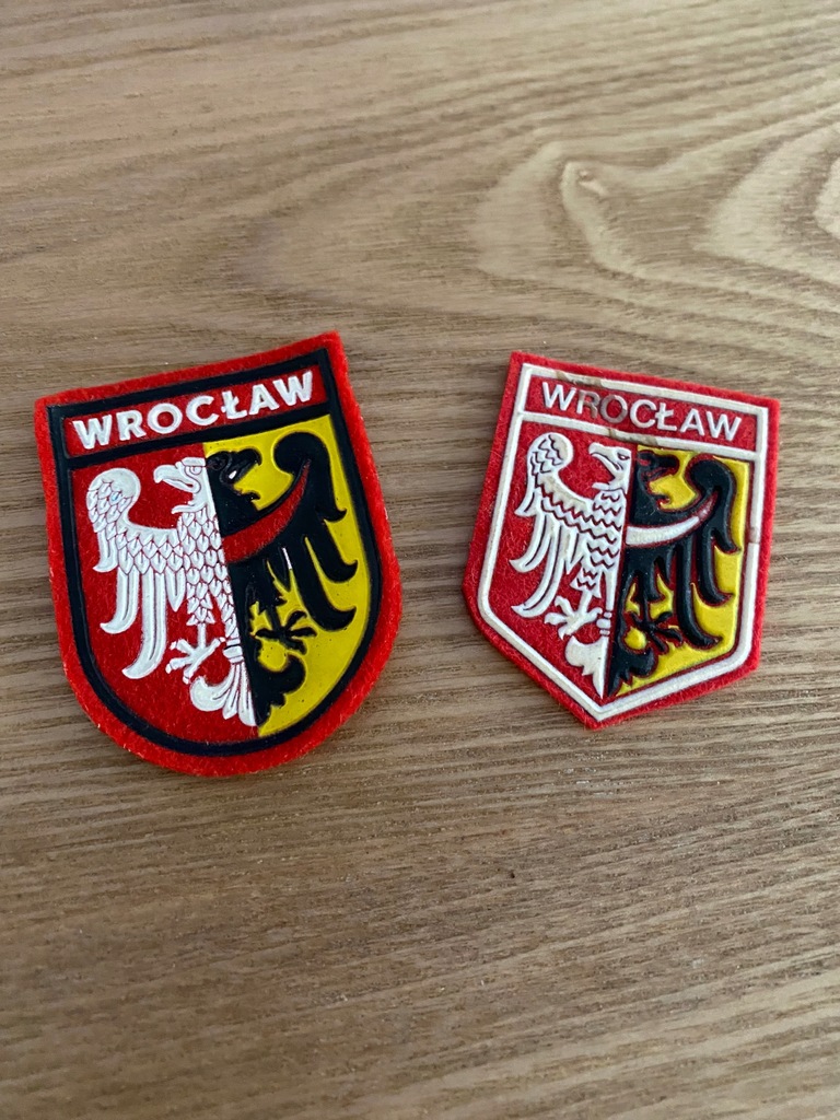 HERB MIASTA WROCŁAW ZESTAW 2 NASZYWEK HERBÓW