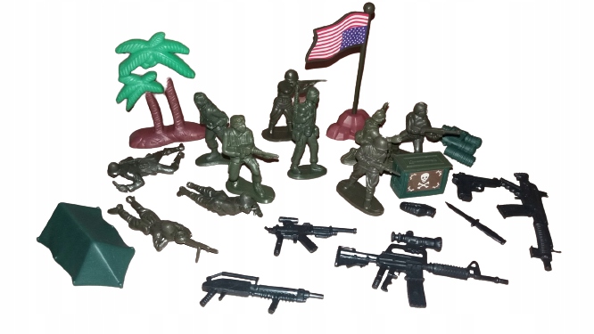 Figurki Żołnierzyki z akcesoriami Wojsko 23el