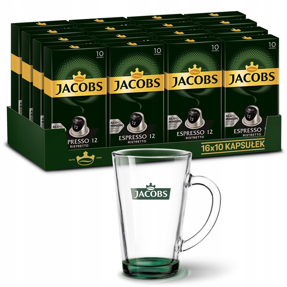 Kapsułki Jacobs do Nespresso(r)* 160szt.+ szklanka
