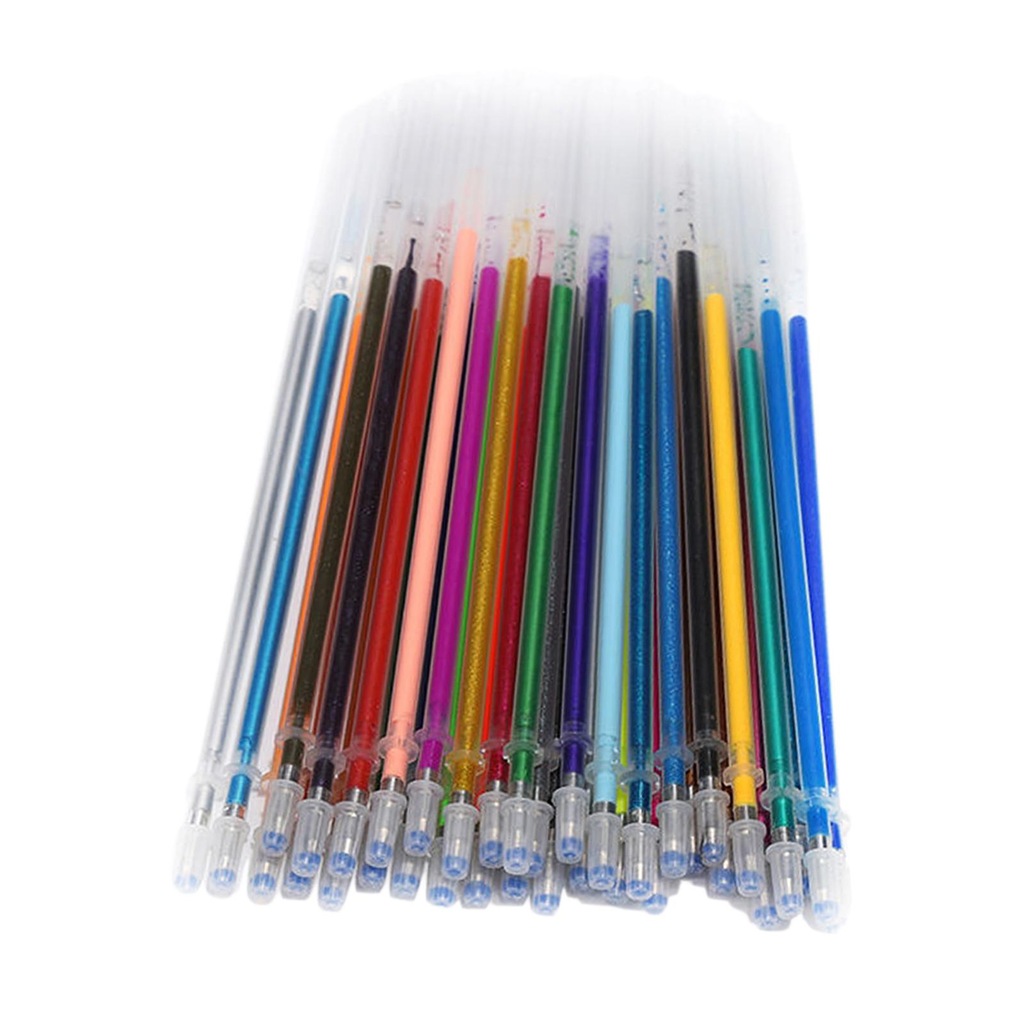 36/60/100Pc Glitter Gel Color Pens Refills, Gel Ink Highlighter 36Color