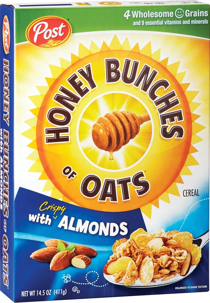 Płatki Post Honey Bunch with Alomnds 411g z USA