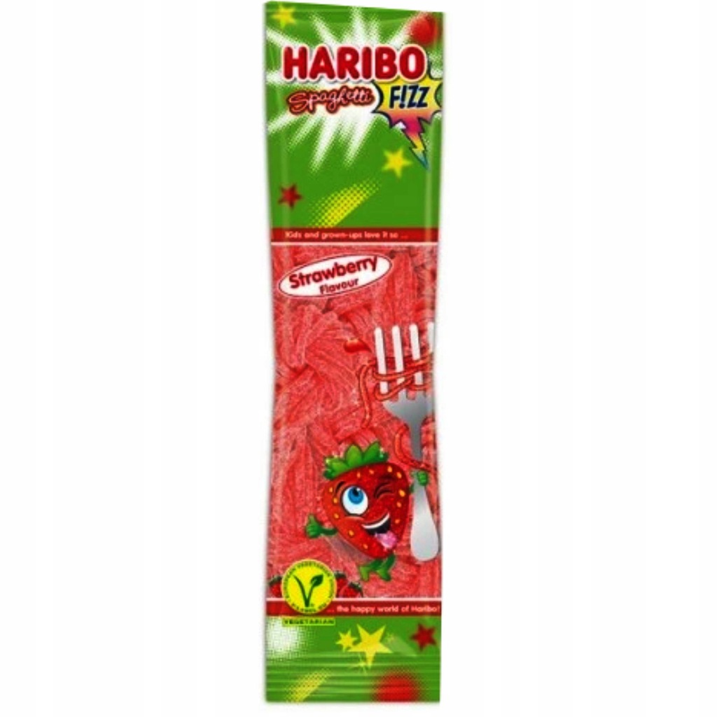 Żelki Haribo Spaghetti FIZZ Strawberry 200 g