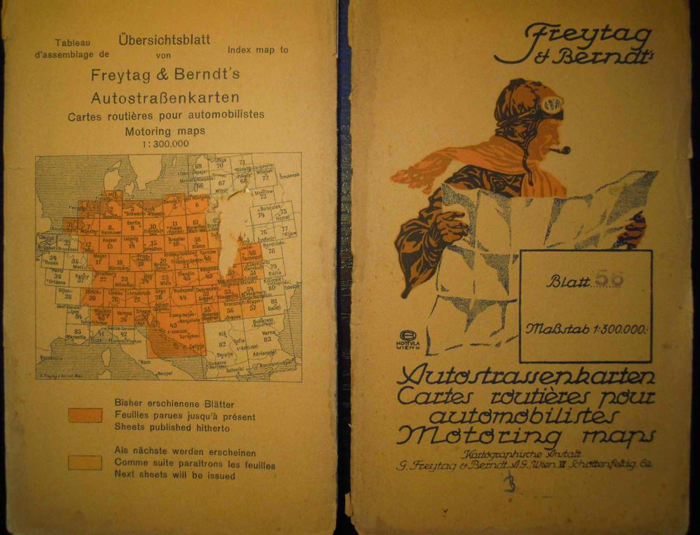 Mapa Transylwania 1930 Autostrassenkarten blatt 56