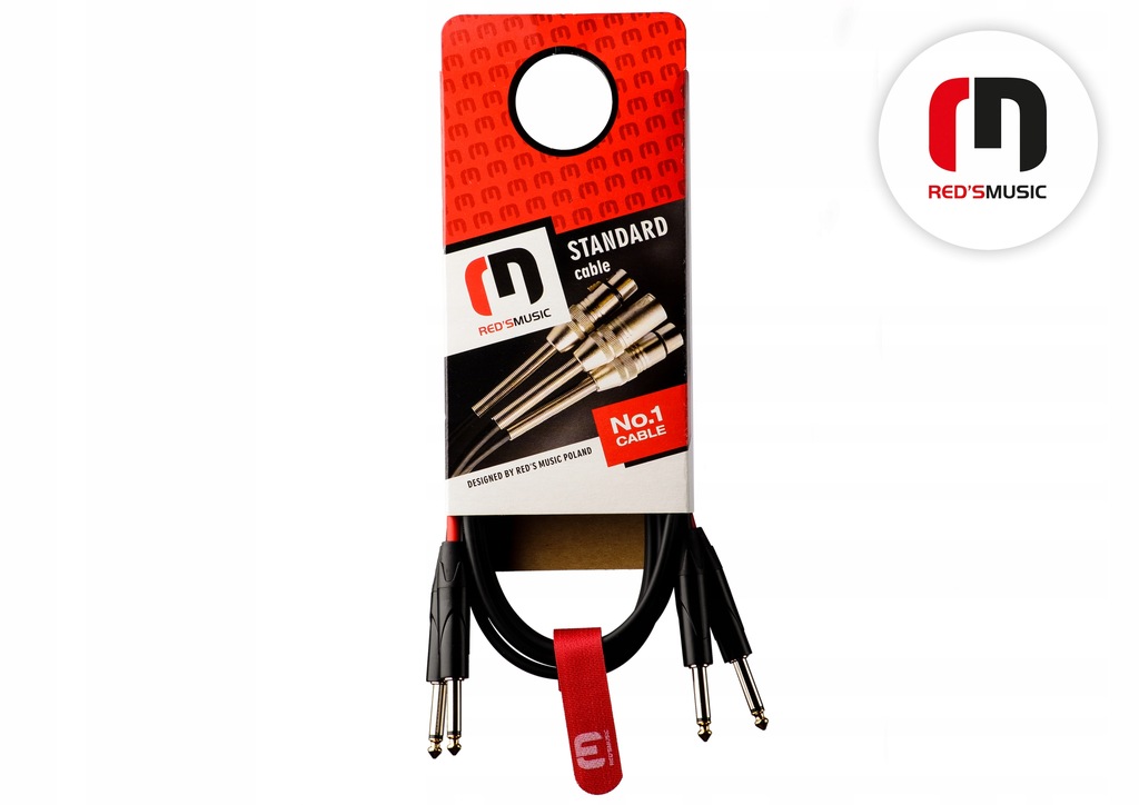 Kabel Red's 2x JACK MONO 6.3 - 2x JACK MONO 6.3 1m