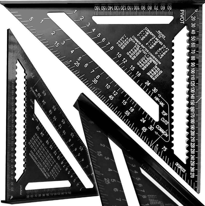 KĄTOWNIK STOLARSKI CIESIELSKI ALUMINIOWY PRZYMIAR BUDOWLANY MOCNY 305MM