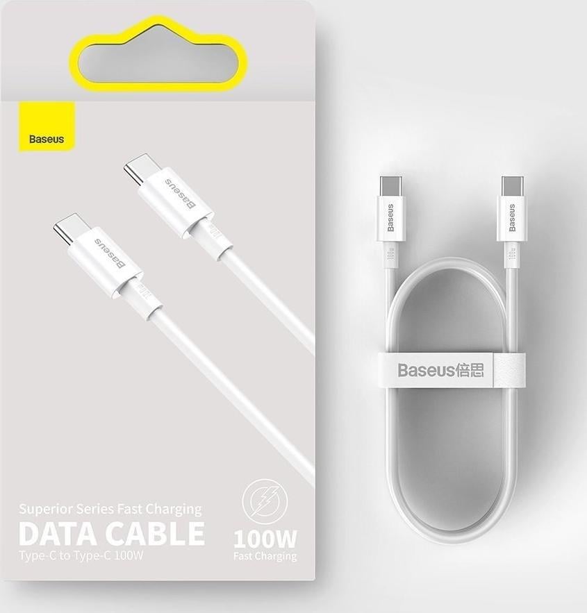 KABEL BASEUS USB-C do USB-C CATYS-B02 biały