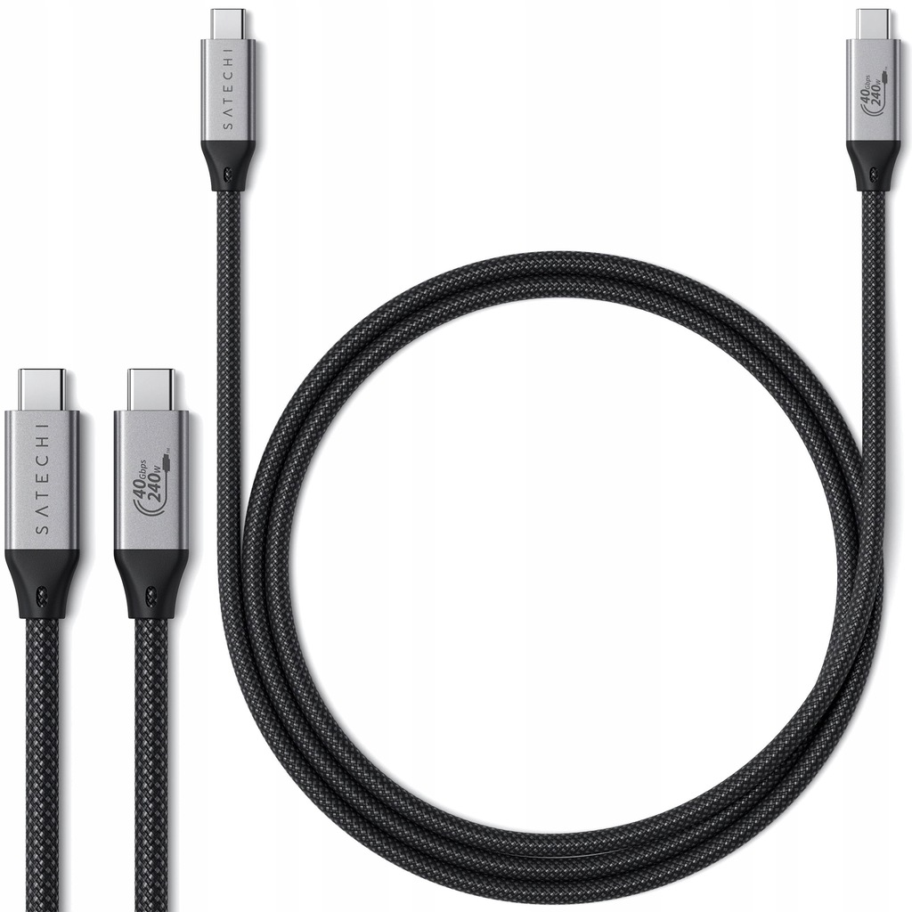 SATECHI - KABEL USB-C NA USB-C 40GBPS 8K-60HZ 240W 1.2M PRZEWÓD USB4
