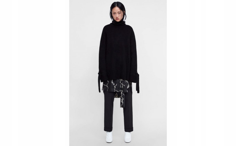 W2C302*ZARA SWETER DAMSKI OVERSIZE L B00