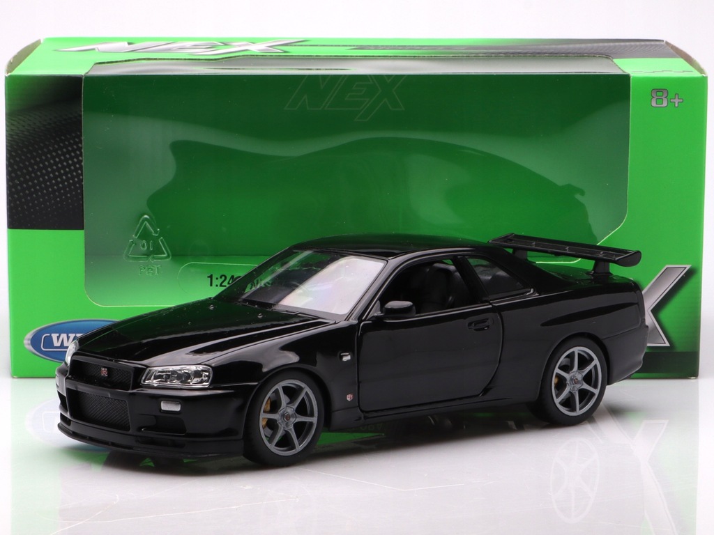 Nissan Skyline GT-R (R34) - 1999, black Welly 1:24