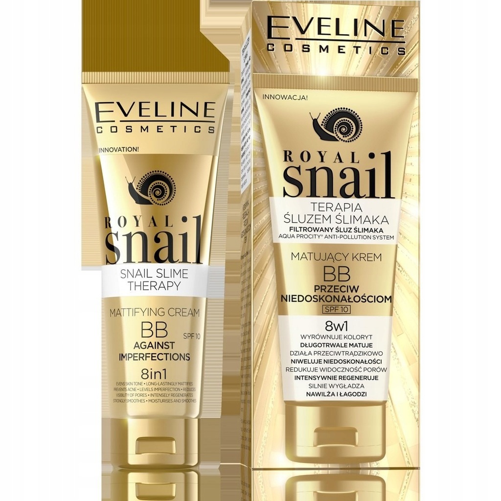 Eveline Royal Snail Matujący Krem BB przeciw nied