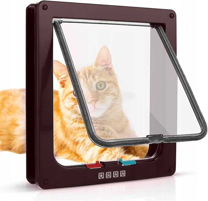 Drzwiczki dla kota z 4-kierunkowym magnetycznym zapięciem