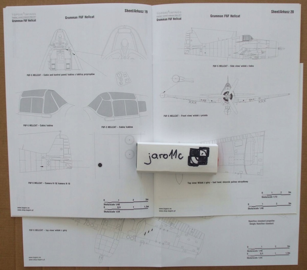 Купить Grumman F6F Hellcat - Кагеро верхние чертежи: отзывы, фото, характеристики в интерне-магазине Aredi.ru