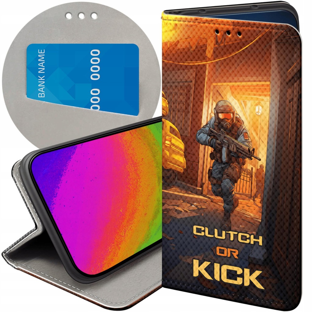 ETUI Z KLAPKĄ DO XIAOMI REDMI NOTE 10 WZORY CS GO COUNTER-STRIKE FUTERAŁ