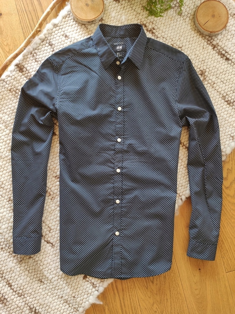 H&M - Koszula w groszki SLIM FIT - Nowa - M