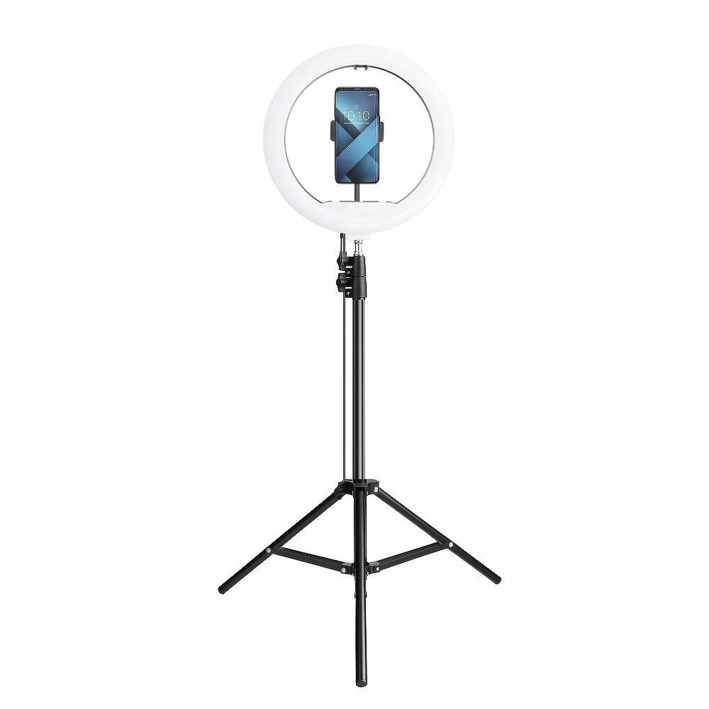 LAMPA PIERŚCIENIOWA LED 32cm SELFIE + STATYW 220cm