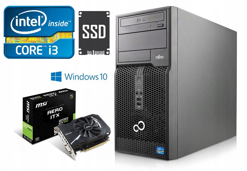 KOMPUTER DO GIER CORE I3 GEFORCE GT 1030 4 GB SSD