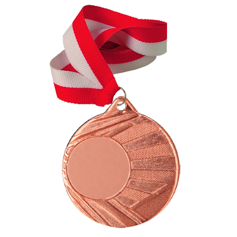 MEDAL BRĄZOWY 50mm + Gratis wstążka biało czerwona