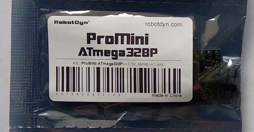 Arduino Pro Mini RobotDyn Atmega 328p 3,3v 8Mhz