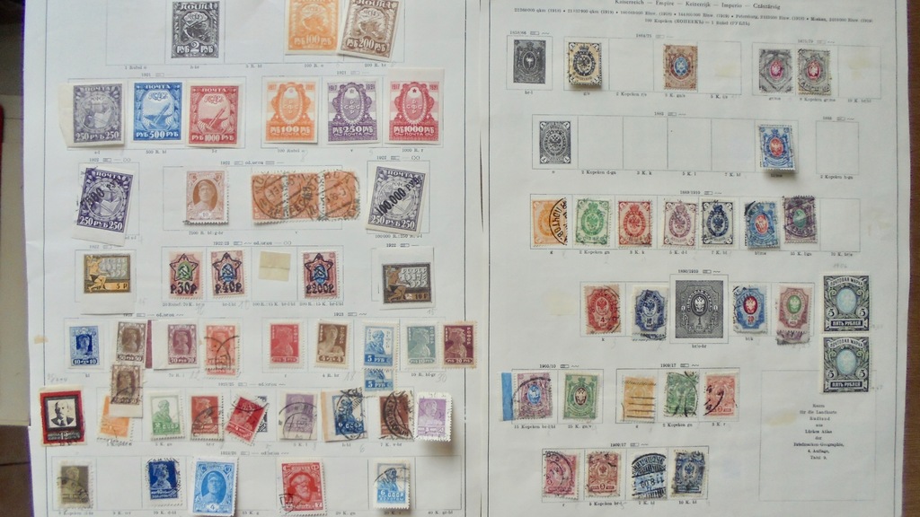 Rosja ładna KOLEKCJA znaczków czystych-kasowanych, 3-strony wysoka wartość