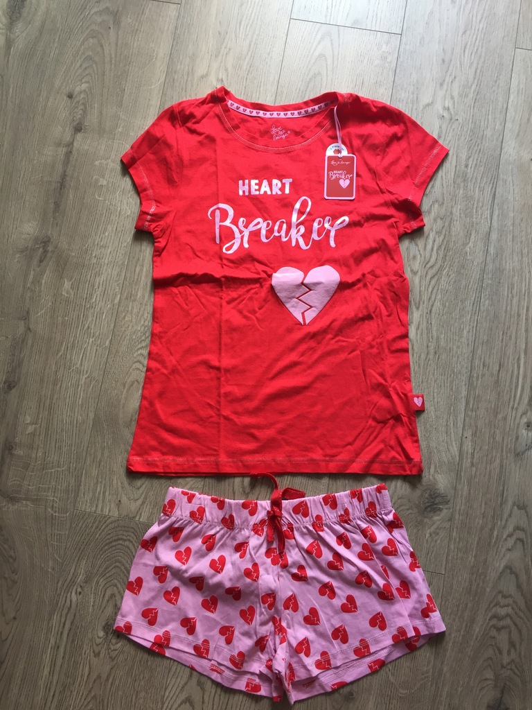 PRIMARK pizama HEART BREAKER komplet UK 34 XS