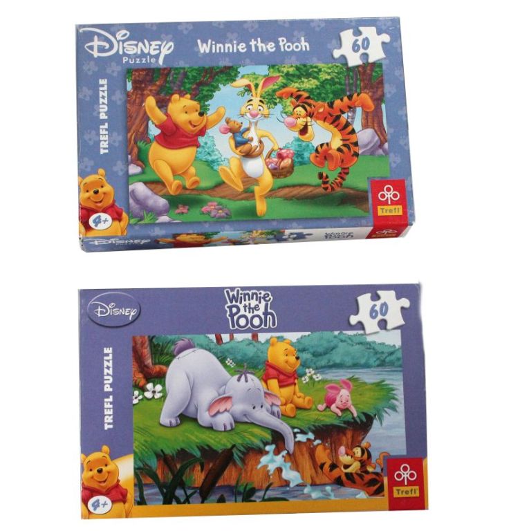 2 opakowania puzzli 60 elem. Kubuś Puchatek Disney