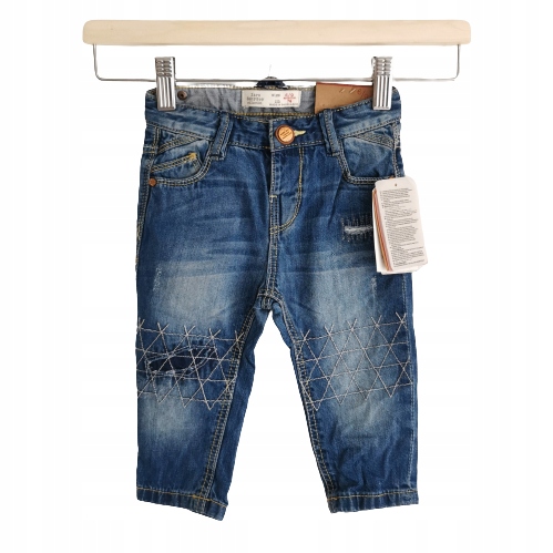 Spodnie jeans granatowe 74 ZARA baby boy regulacja