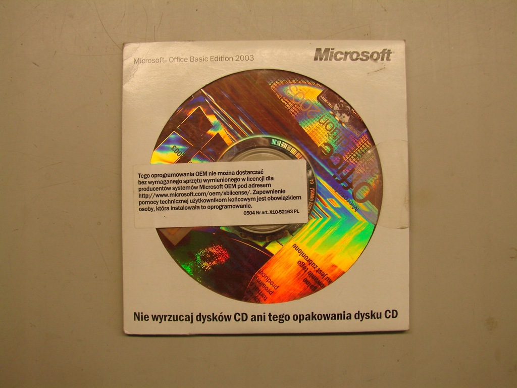 MICROSOFT OFFICE BASIC EDITION 2003 OEM + CD KEY