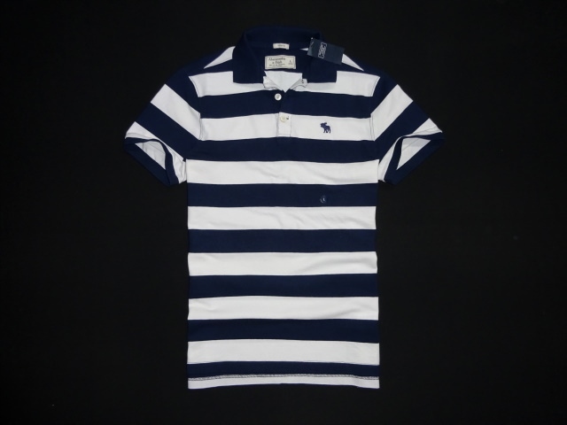 Abercrombie Icon Stretch Striped Polo L