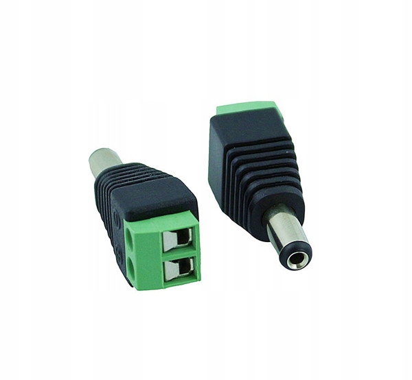 Adapter CCTV męski + żeński DC WTYCZKA GNIAZDO