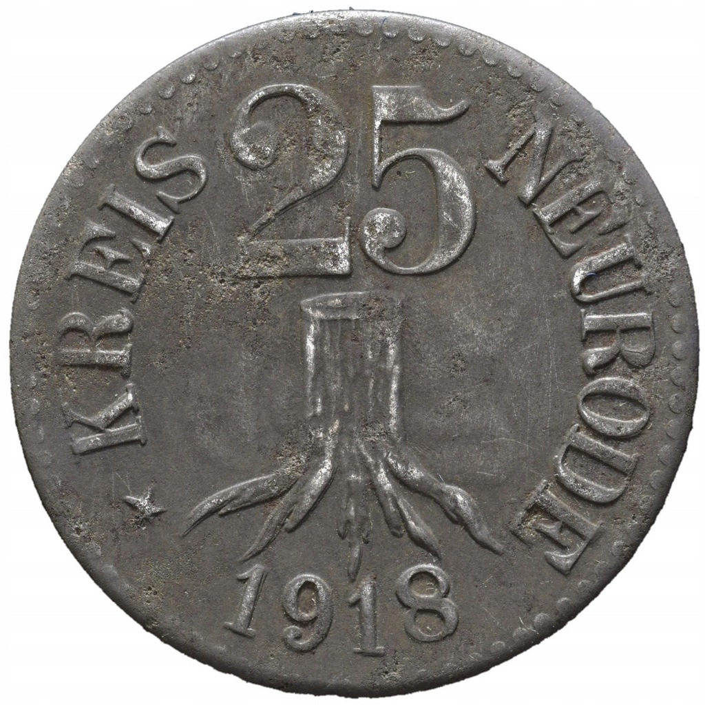 NOTGELD 25fenigów 1918 Neurode - Nowa Ruda