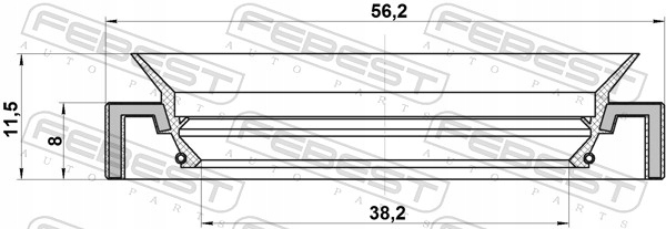 USZCZELNIACZ 40X56X9X12.5 WALU SKRZYNI