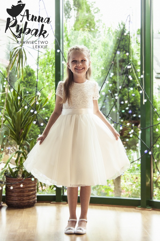 Sukienka dla dziewczynki na wesele bal druhna 146 - 7887253544