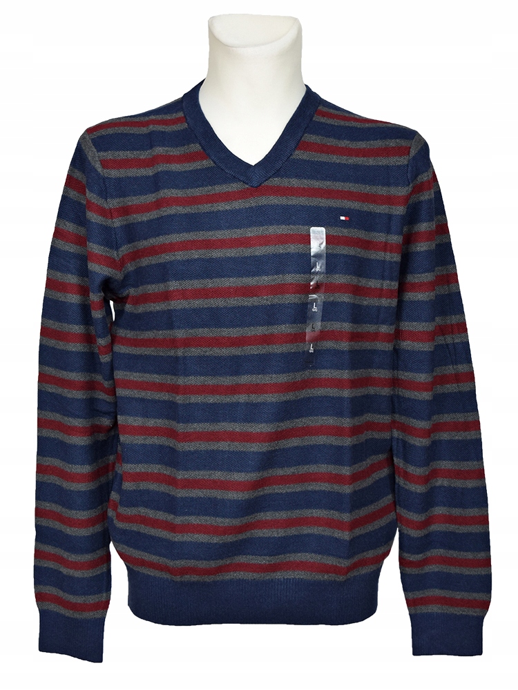 Tommy Hilfiger klasyczny sweter kaszmir USA L M433