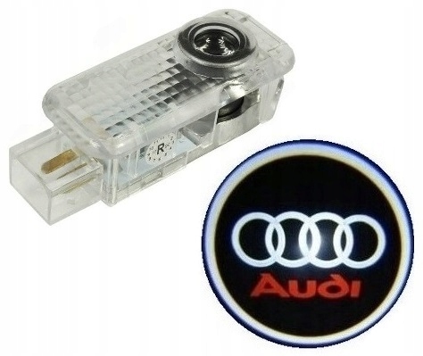 LOGO LED LAMPKI OŚWIETLENIE DRZWI ZNACZEK AUDI A4 B6 B7 B8 AUDI A6 C5 C6 C7