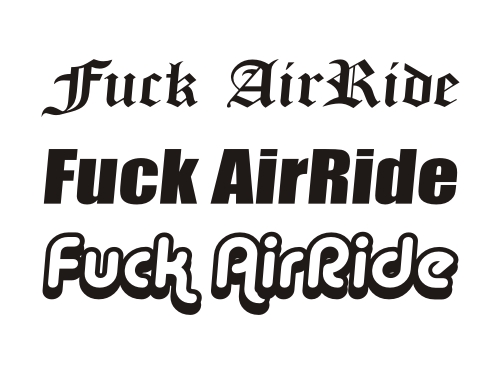 Naklejka na auto Fuck AirRide Air Ride GERMAN vw