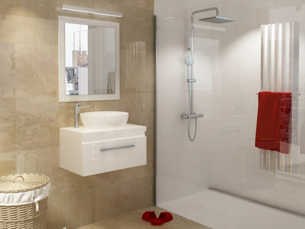 Купить Шкафчик для ванной комнаты с умывальником на столешнице 40 см.: отзывы, фото, характеристики в интерне-магазине Aredi.ru