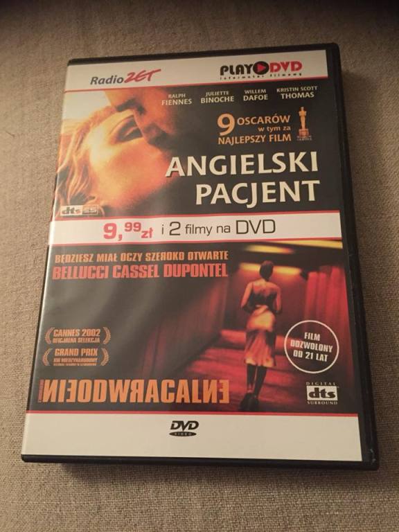 Film dvd Angielski pacjent/Nieodwracalne