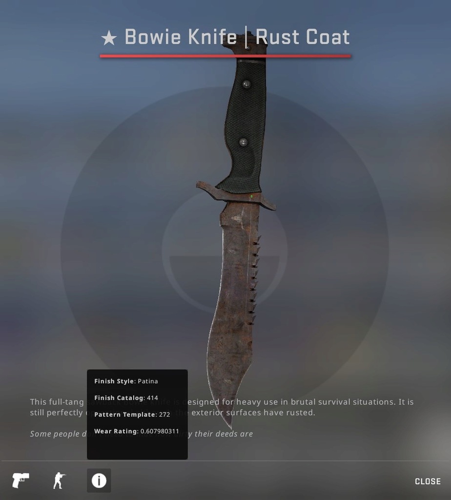 CS GO Bowie Knife|Rust Coat (BS) CS:go 9274474679 oficjalne