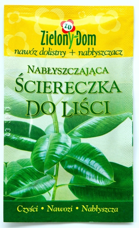 ŚCIERECZKA NAWOZOWO NABŁYSZCZAJĄCA DO LIŚCI