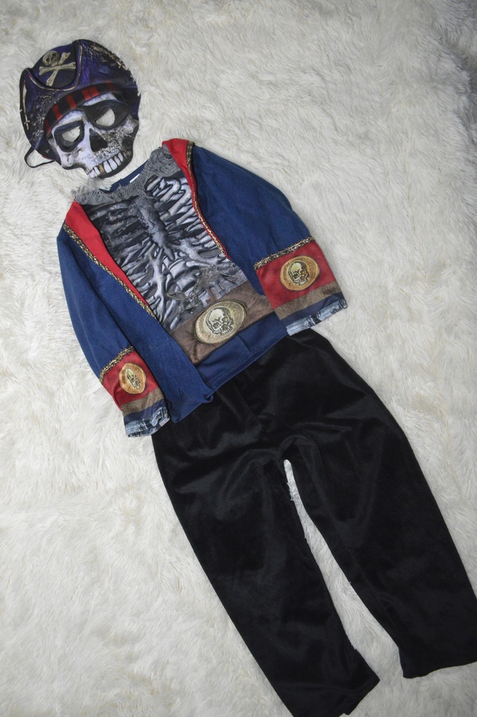Pirat- kostium, strój - 3 części, 3-4 lata, 98-104 cm