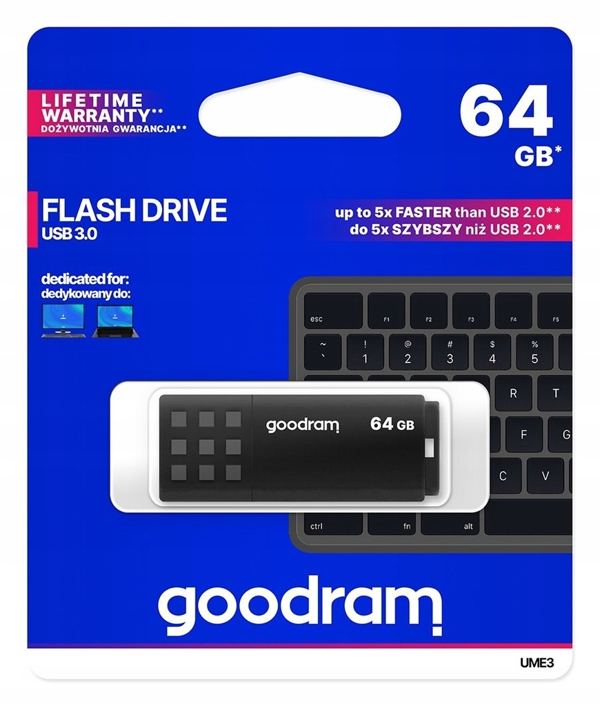 Купить Флеш-накопитель GOODRAM UME3 64 ГБ USB 3.0 черный: отзывы, фото, характеристики в интерне-магазине Aredi.ru