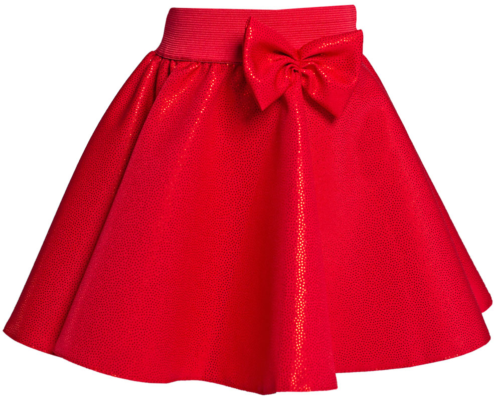 Czerwona Błyszcząca Spódnica Dla Dziewczynki 152