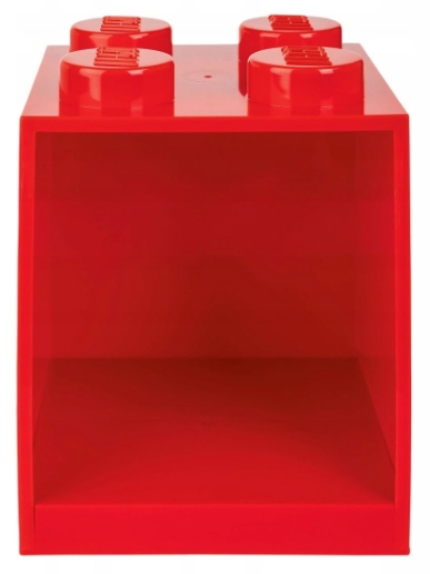 LEGO Półka ścienna PUDEŁKO klocek 16 x 16 x 21 CZERWONY