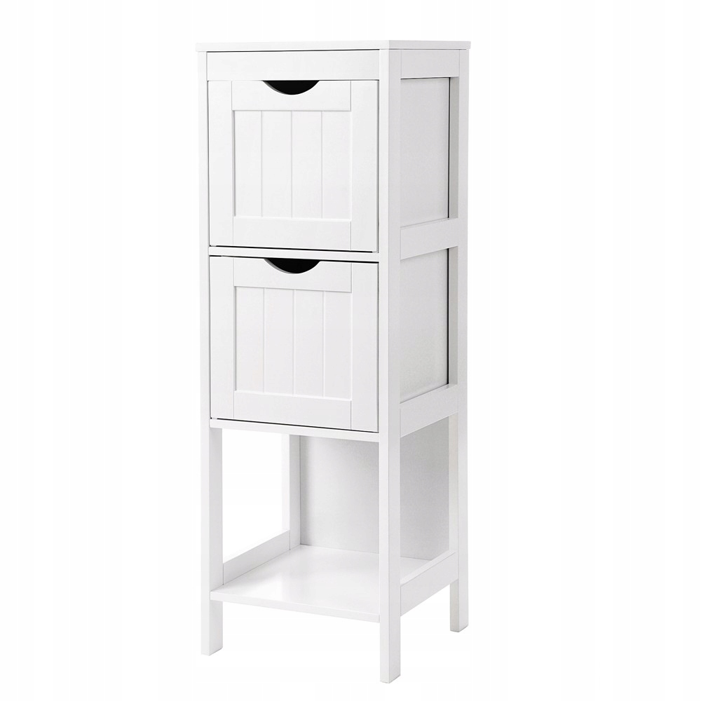 Regał łazienkowy szafka szuflady półka Biała 89cm