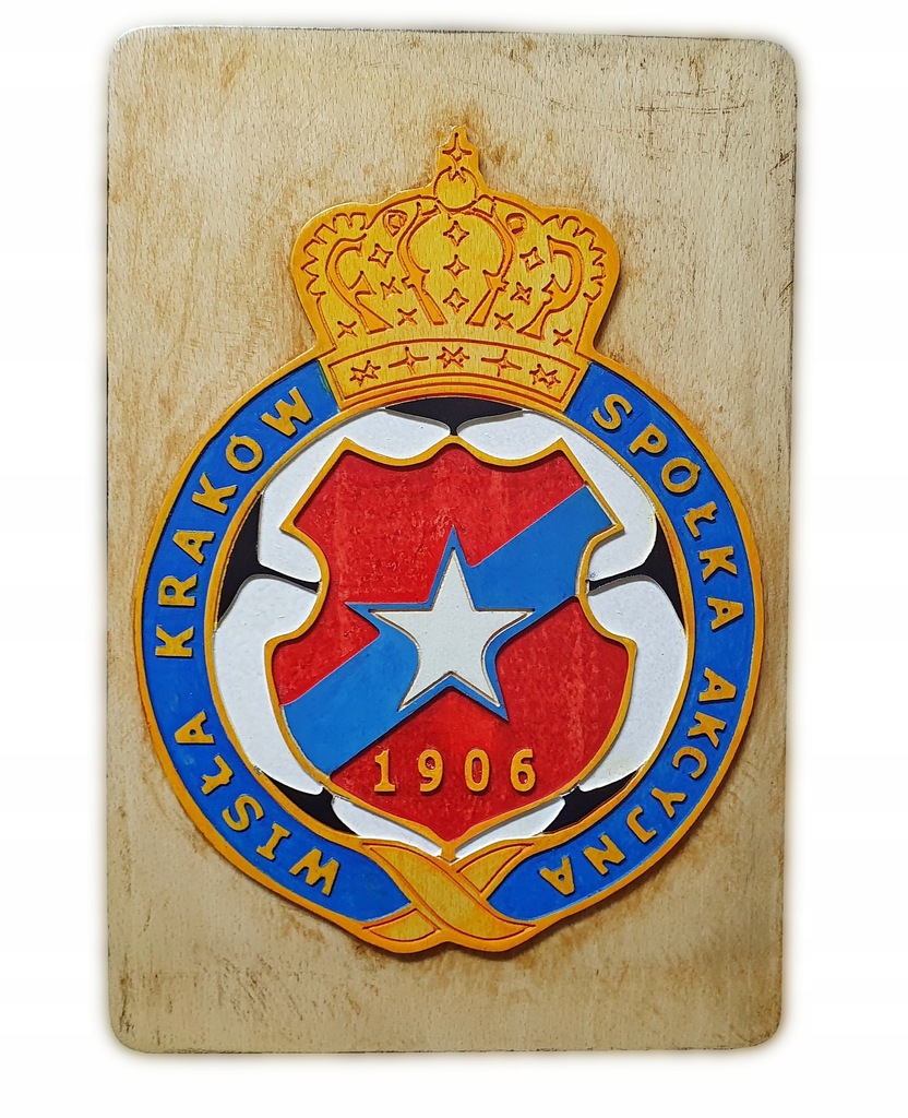 WISŁA KRAKÓW - Klub Sportowy , Herb - Drewno 3D