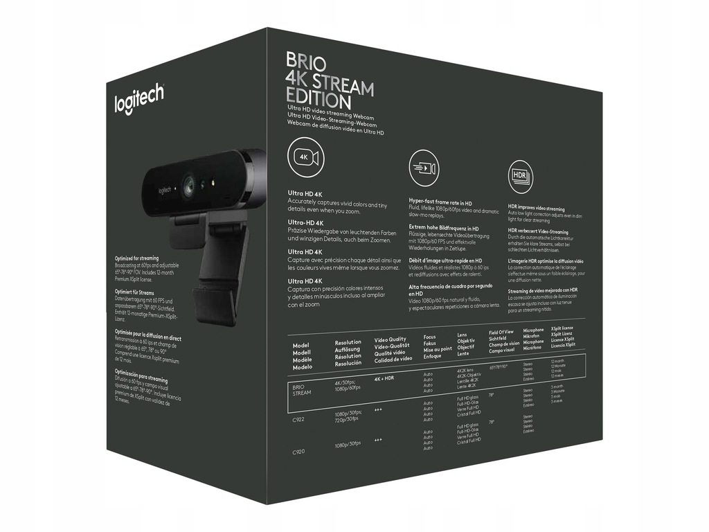 Купить ВЕБ-КАМЕРА LOGITECH BRIO 4K PRO ULTRA HD: отзывы, фото, характеристики в интерне-магазине Aredi.ru